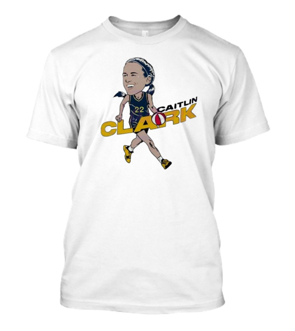 Indiana Fever Caitlin Clark 22 Basketball Cartoon Character T-Shirt