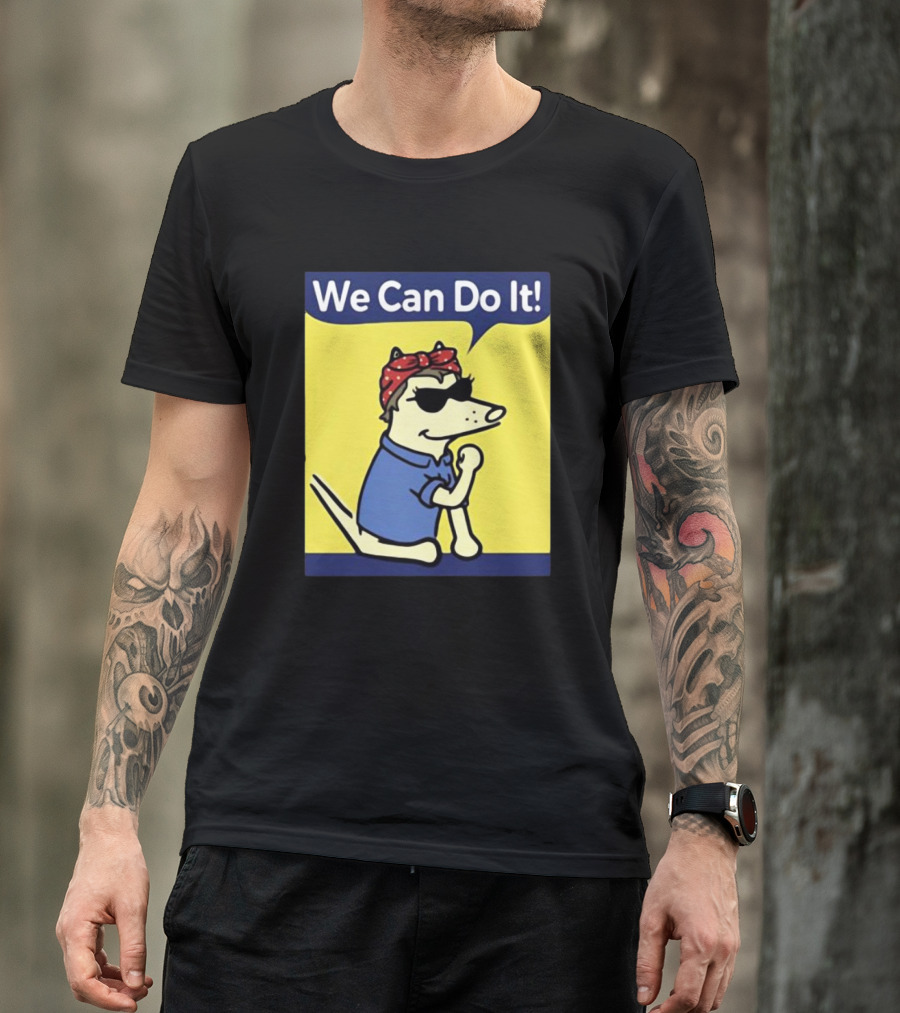 We Can Do It Teddy The Dog Rosie The Riveter T-Shirt