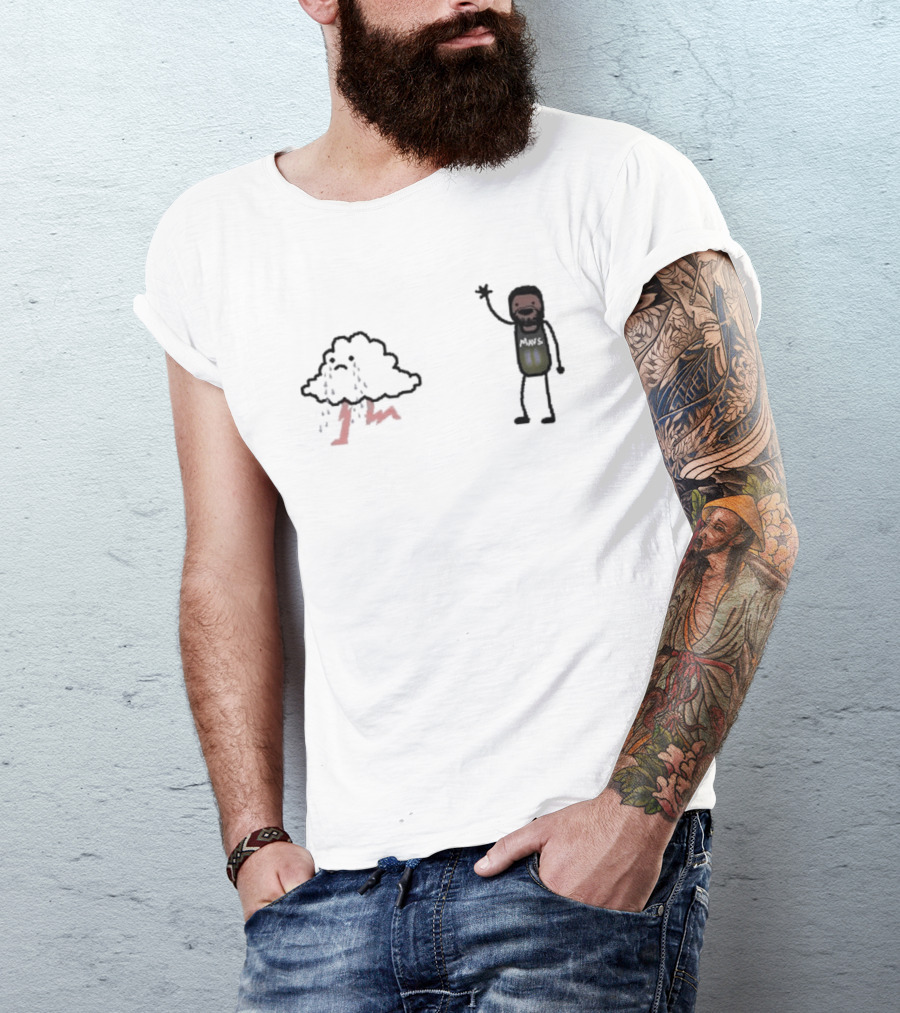 Bye-rie Irving Mars NBA Paint Cloud Storm T-Shirt