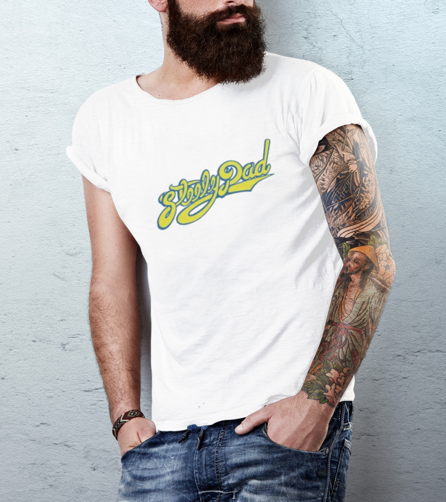 Sleepy Dad Retro Yellow Script T-Shirt