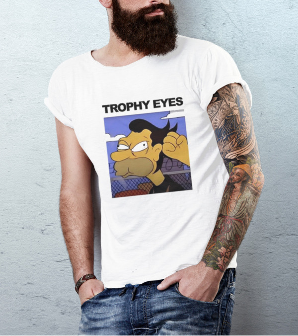 Trophy Eyes Angry Lenny Fence Background T-Shirt