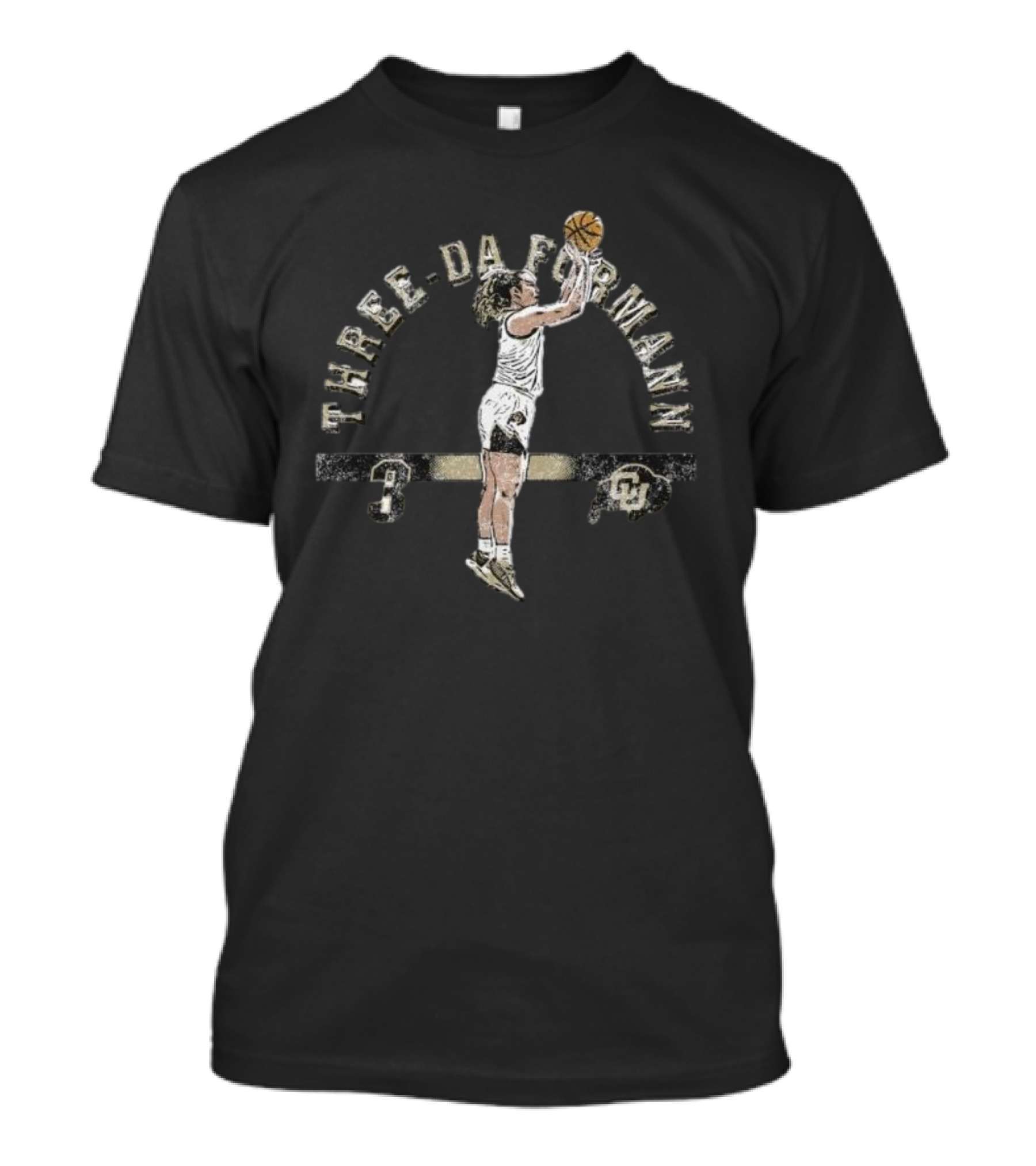 Three-da Formann Basketball Colorado CU Buffs Number 3 T-Shirt