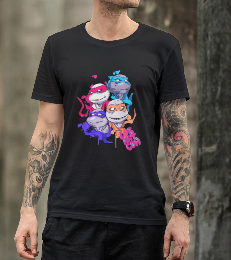 Neon TMNT Characters Pop T-Shirt