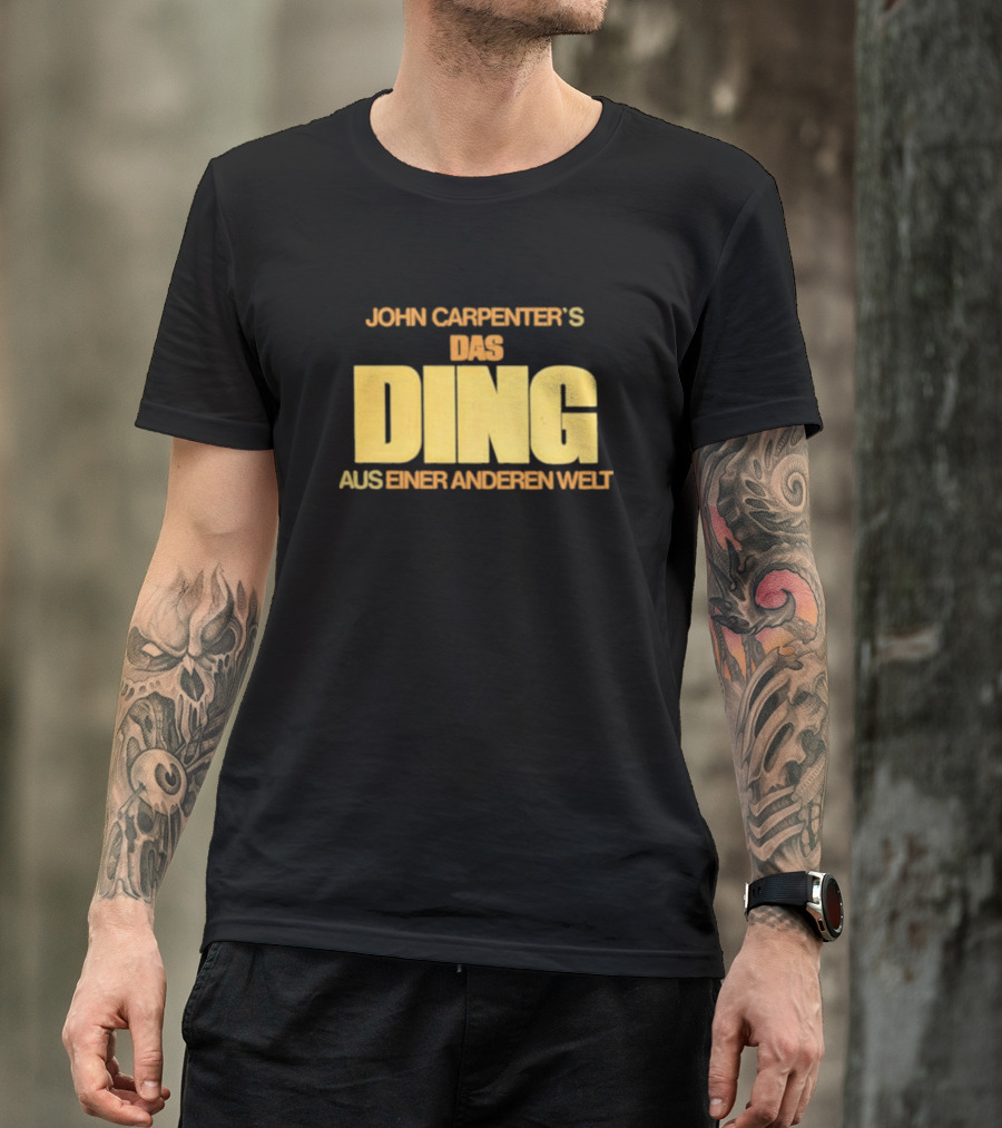 John Carpenter's Das Ding Aus Einer Anderen Welt Classic Horror Movie Title Text T-Shirt