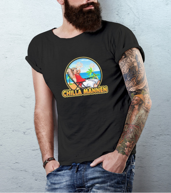 Keebabb Chilla Mannen 2024 Beach Relaxation Tropical Palms T-Shirt