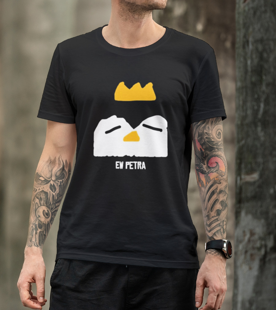 Petra Groaning Crown Face Icon Ew Text T-Shirt