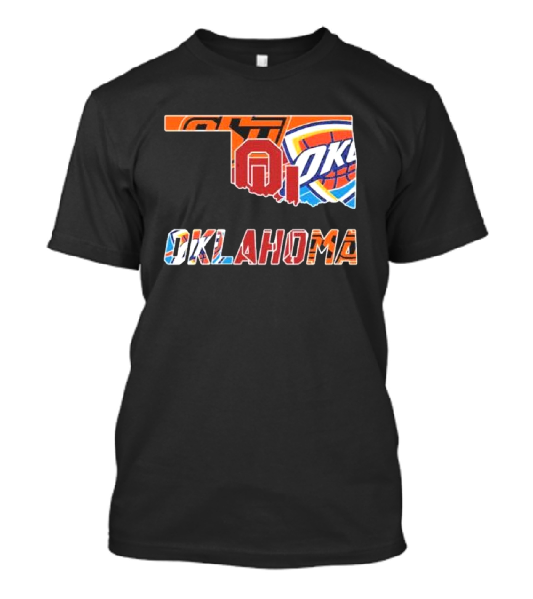Oklahoma Sports Teams Oklahoma City Thunder Oklahoma State University Cowboys University Of Oklahoma Sooners T-Shirt
