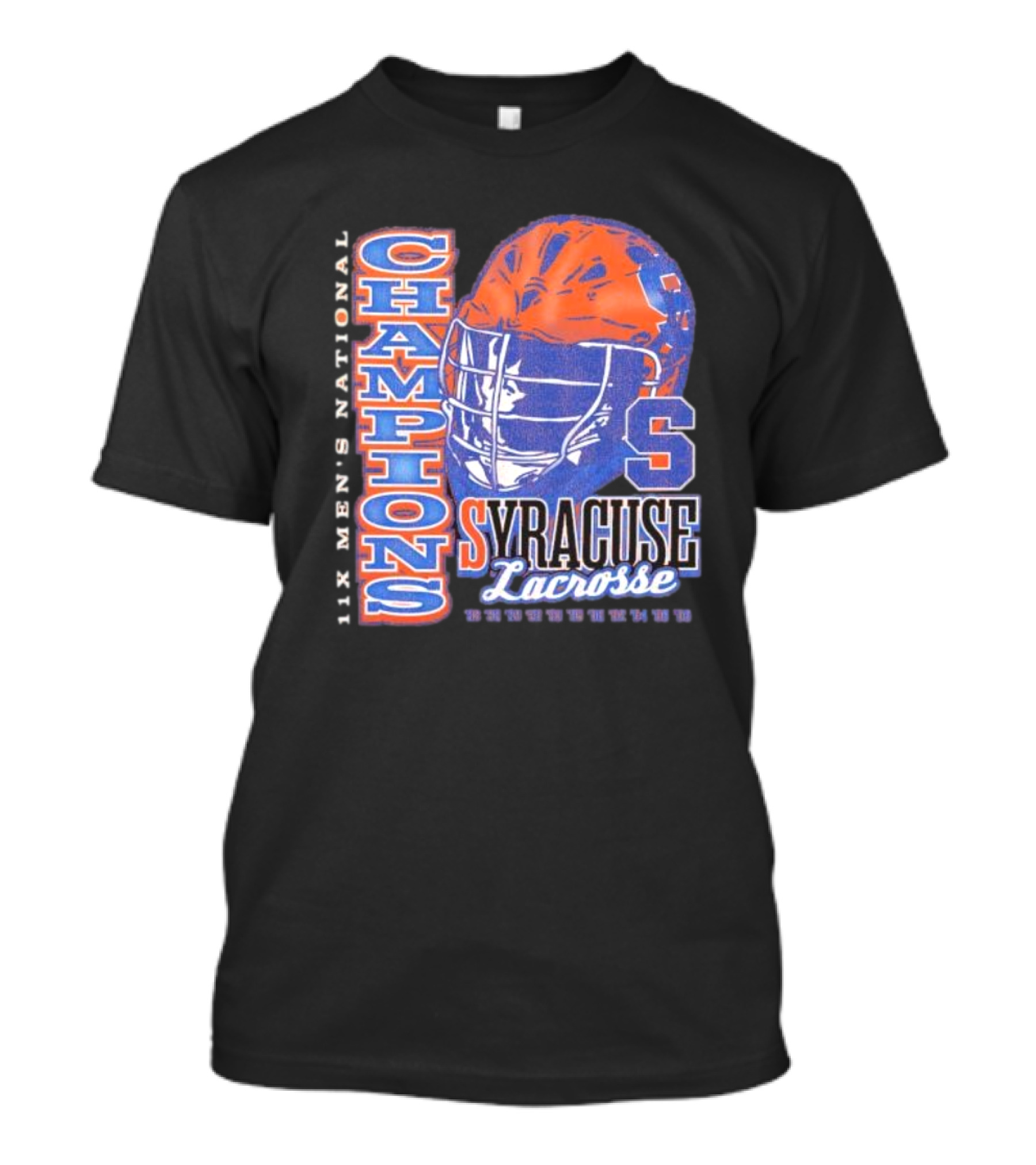 Syracuse Lacrosse 11x Men's National Champions Helmet T-Shirt