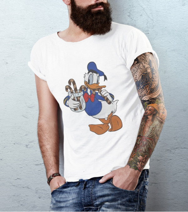 Donald Duck Festive Candy Canes T-Shirt