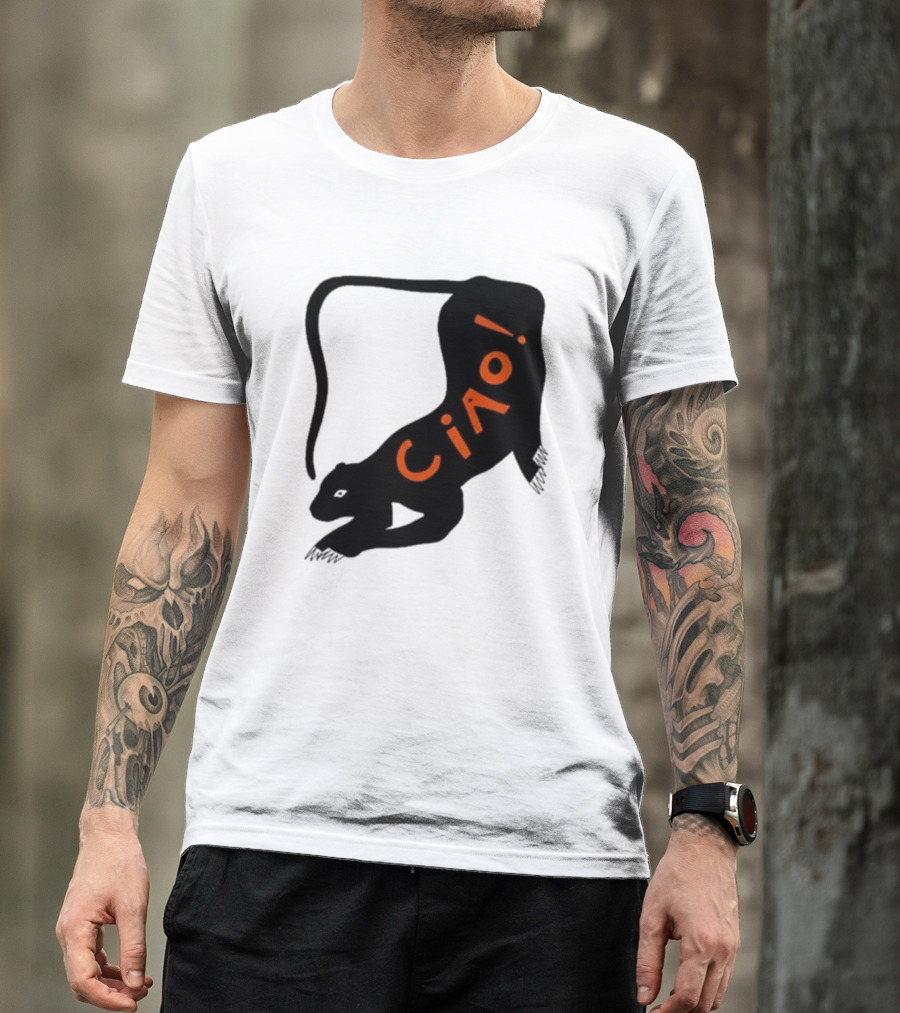 Elena Fiorenza Gatti Ciao Black Cat T-Shirt