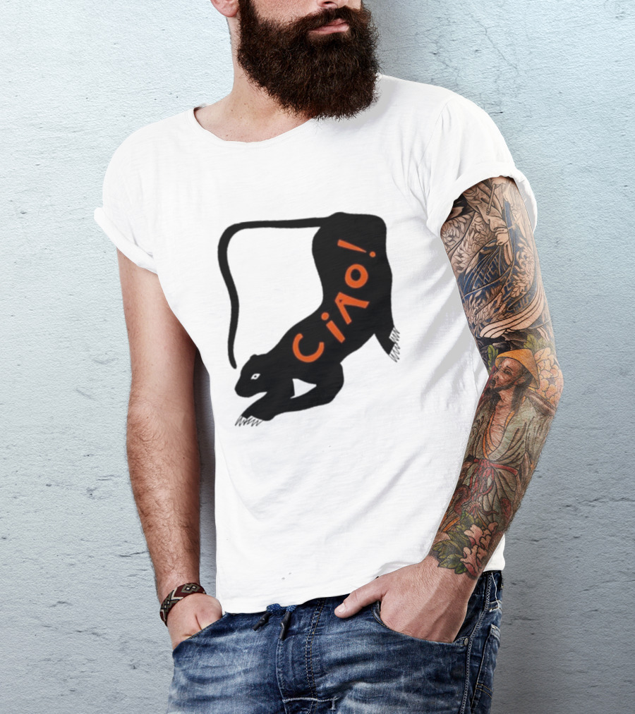 Elena Fiorenza Gatti Ciao Black Cat T-Shirt