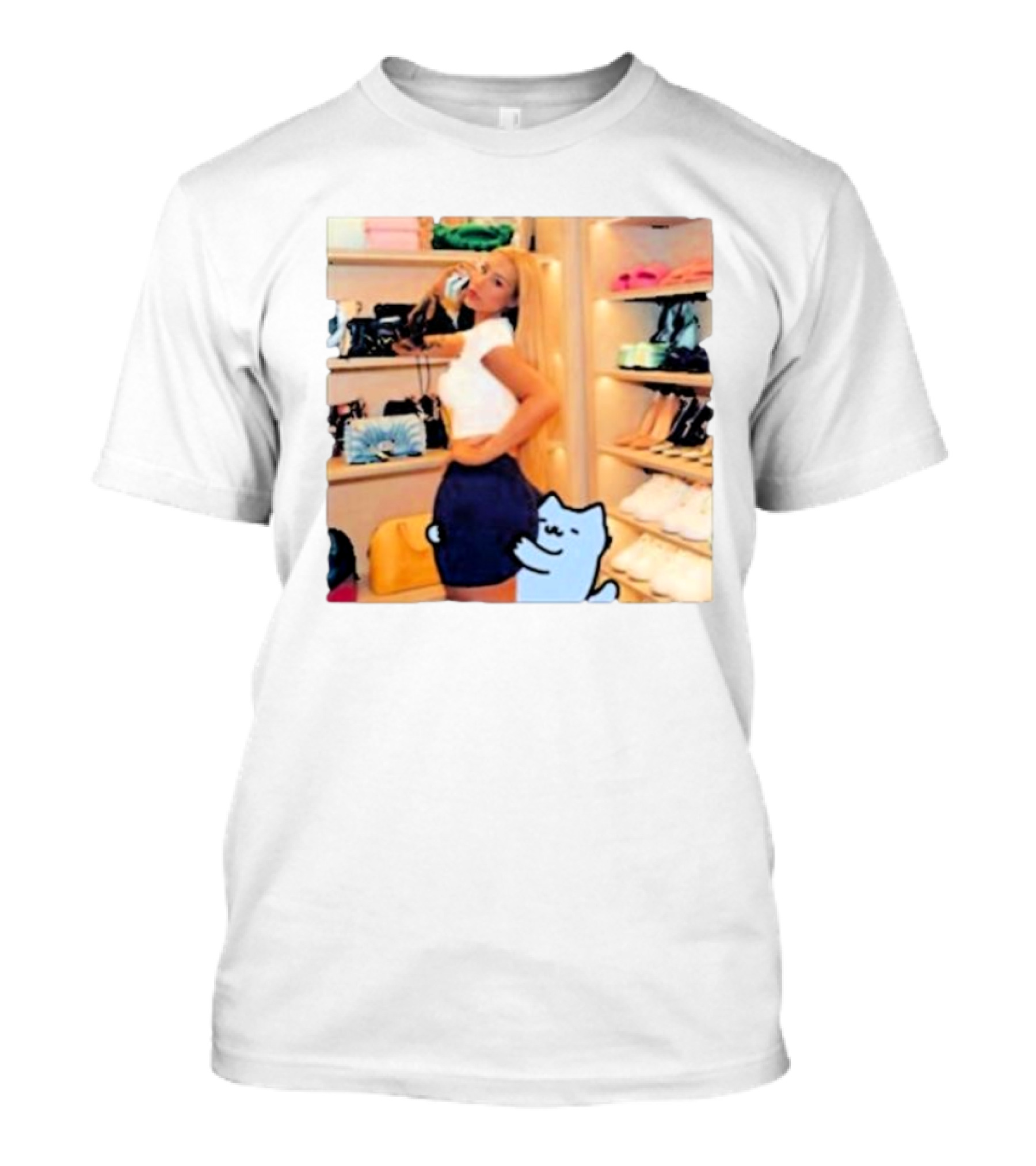 Iggy Azalea Culture Closet Fashion With Cute Cat T-Shirt