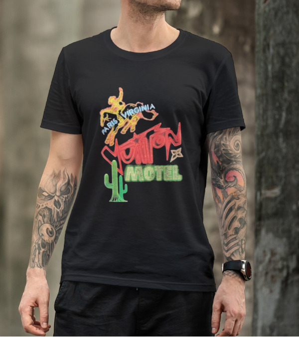 Paris Virginia Vuitton Motel Neon Cactus Cowboy Retro Sign T-Shirt