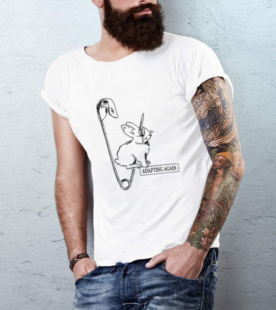 Adapting Again Bunny Safety Pin Unicorn T-Shirt