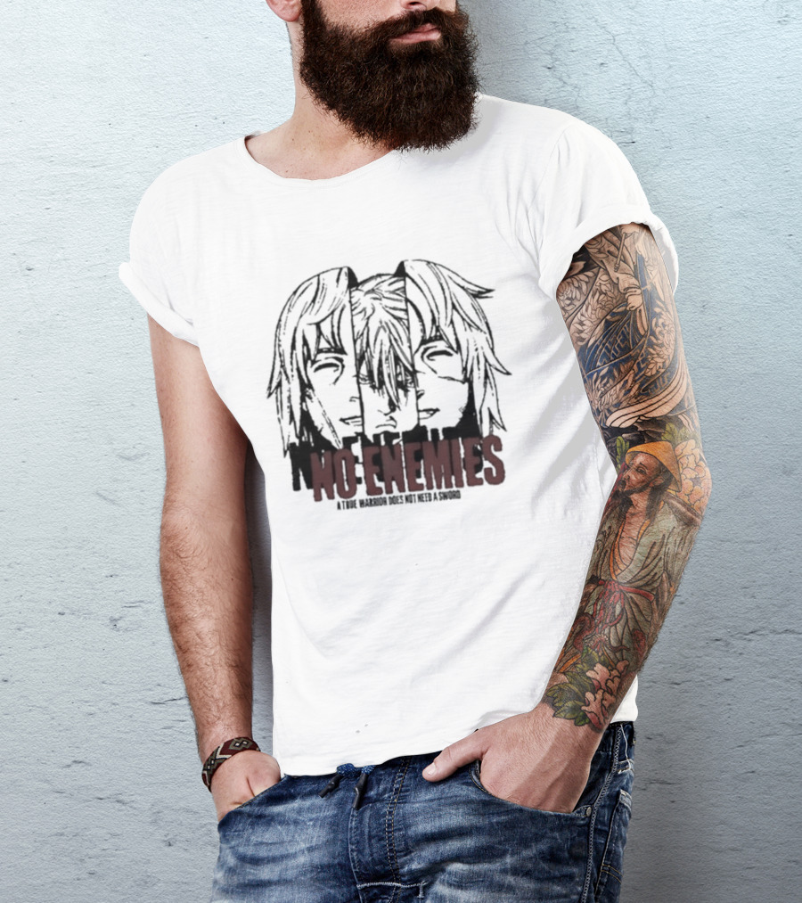 No Enemies A True Warrior Does Not Need A Sword Soul King Manga Faces T-Shirt