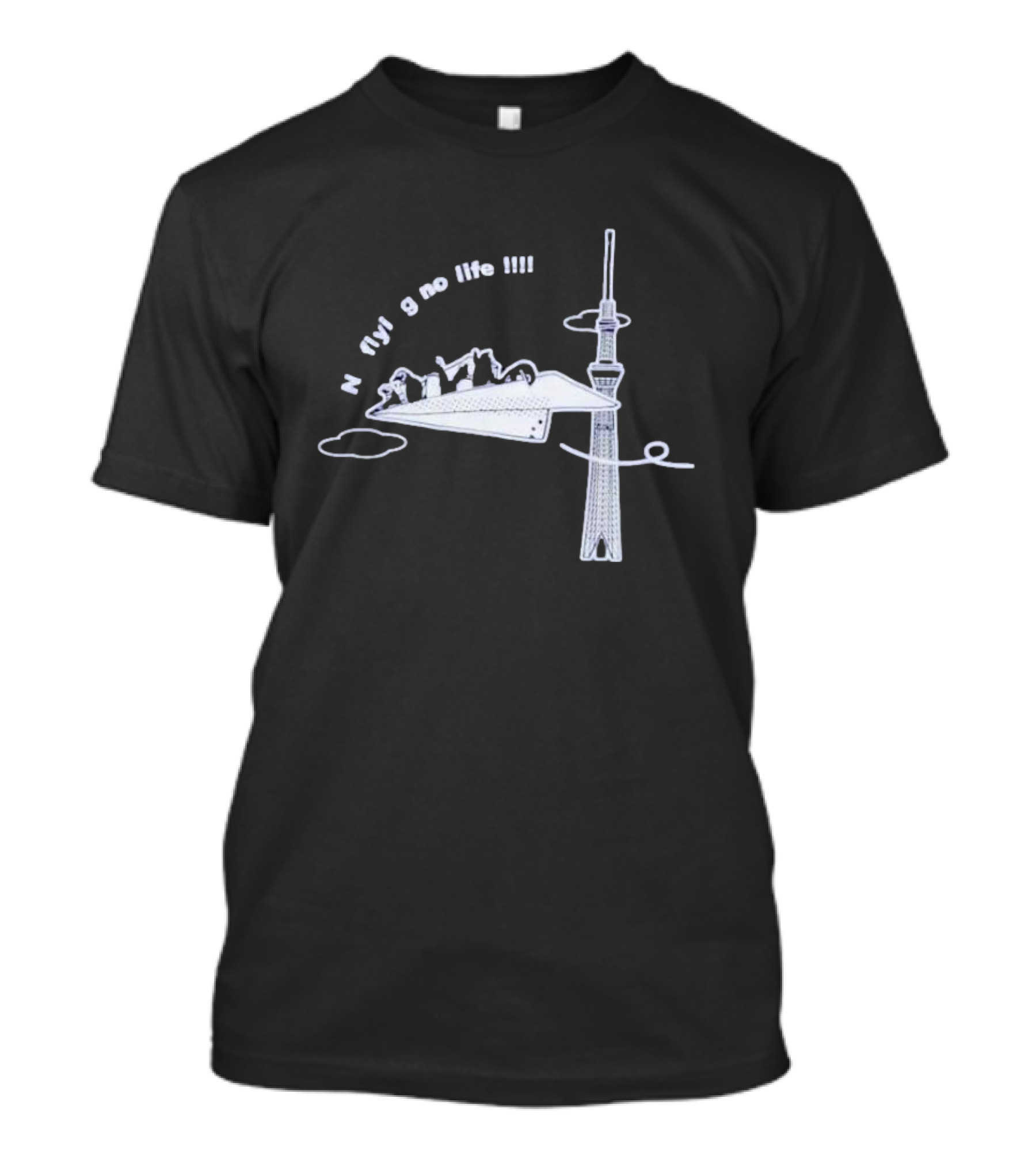 N Flying No Life Penguin Tokyo Tower Adventure T-Shirt
