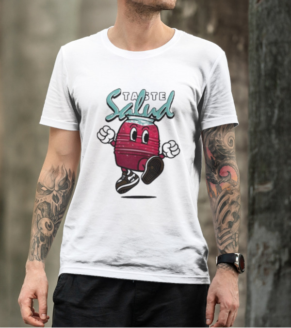 Taste Salud Hydration Immunity Energetic Cartoon Character T-Shirt