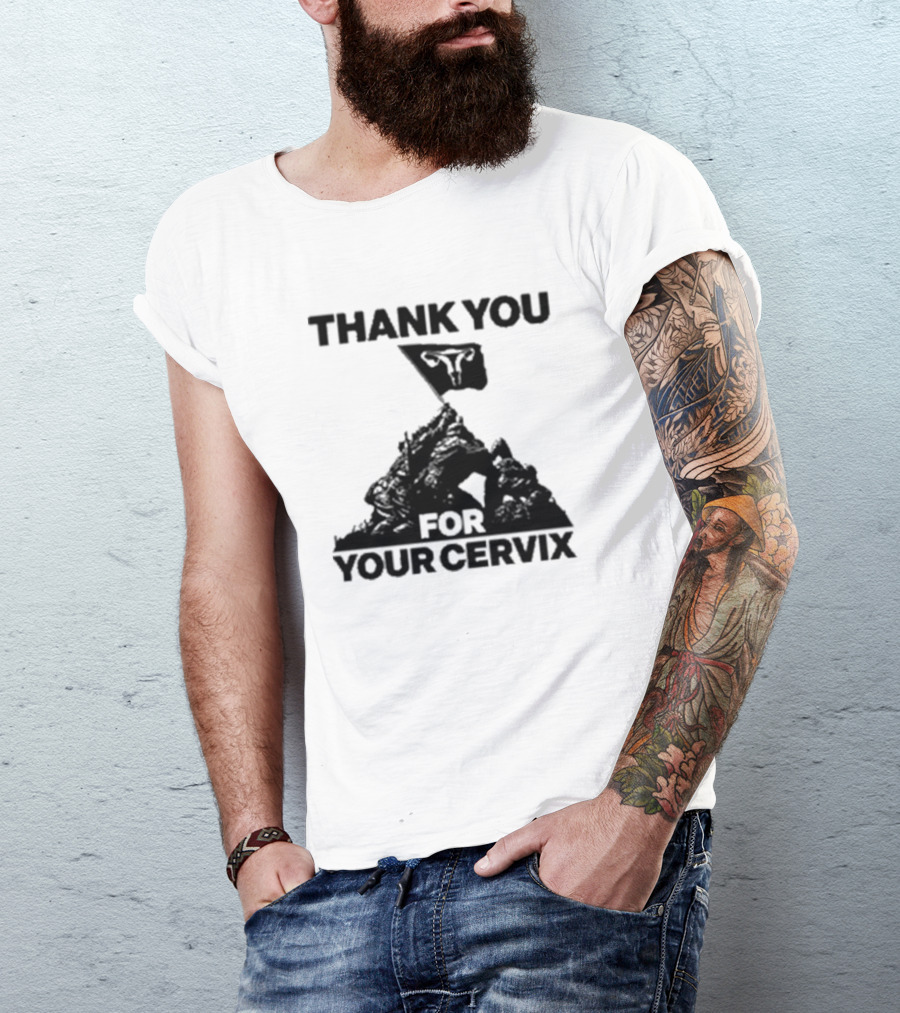 Thank You For Your Cervix Iconic Flag T-Shirt