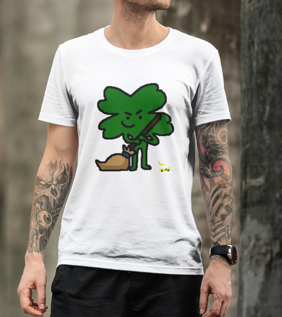 The Celtics Sweep The Pacers NBA Paint Shamrock Holding Broom T-Shirt