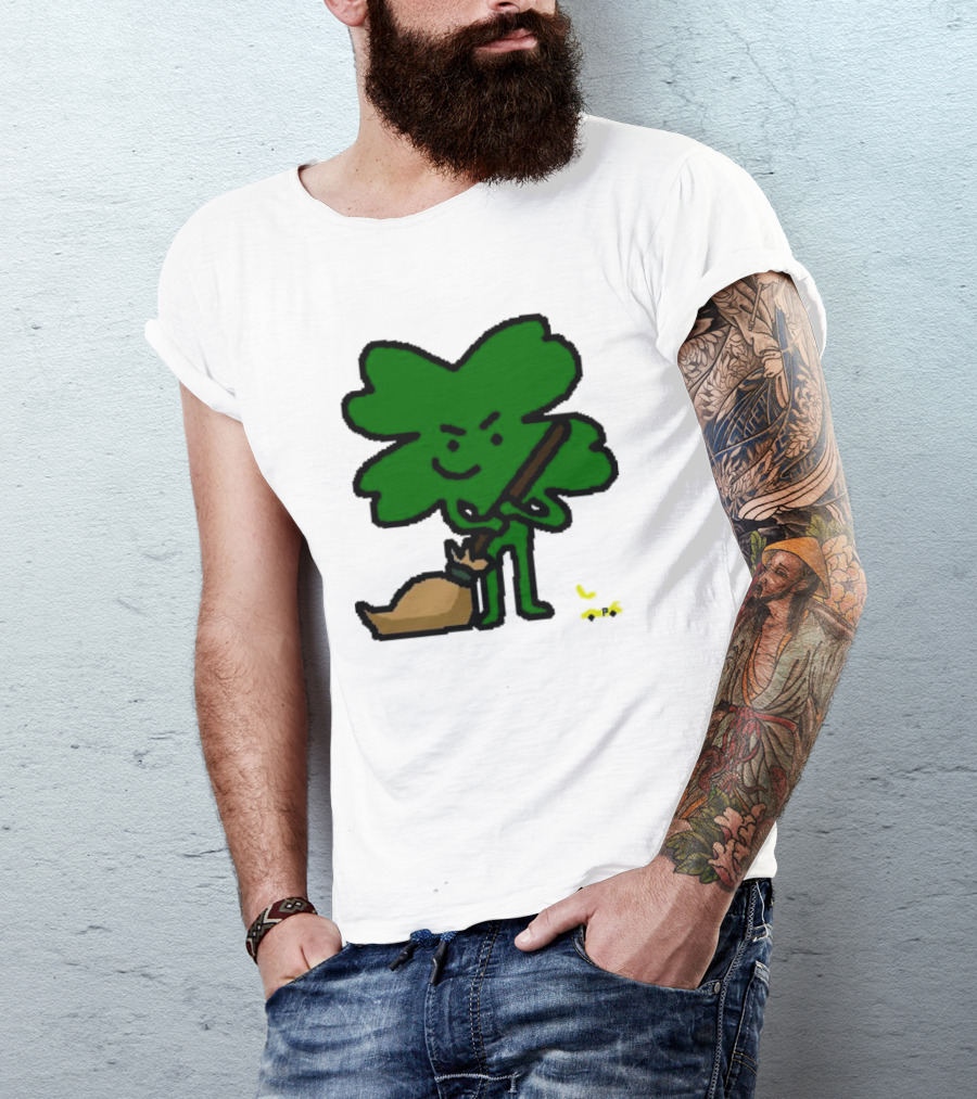 The Celtics Sweep The Pacers NBA Paint Shamrock Holding Broom T-Shirt