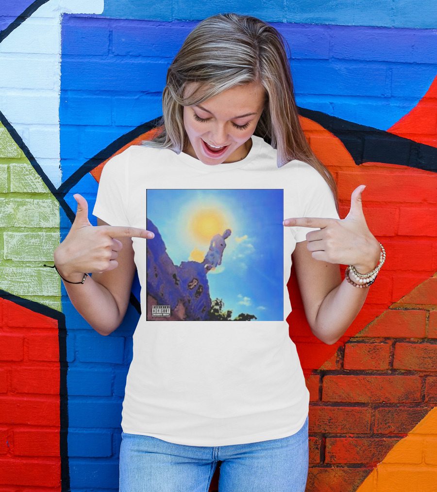 Wagmi Music Images Figure On Cliff With Sun And Clouds Cover T-Shirt