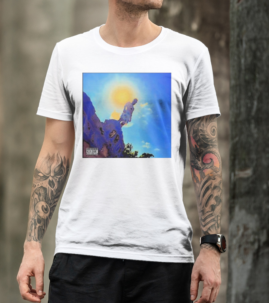 Wagmi Music Images Figure On Cliff With Sun And Clouds Cover T-Shirt