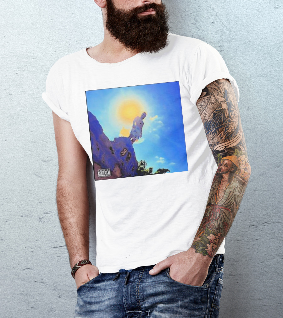 Wagmi Music Images Figure On Cliff With Sun And Clouds Cover T-Shirt