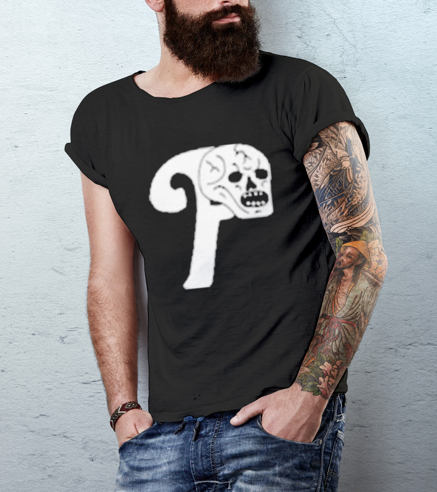 Philadelphia The Fighting Piss Missiles Skull T-Shirt