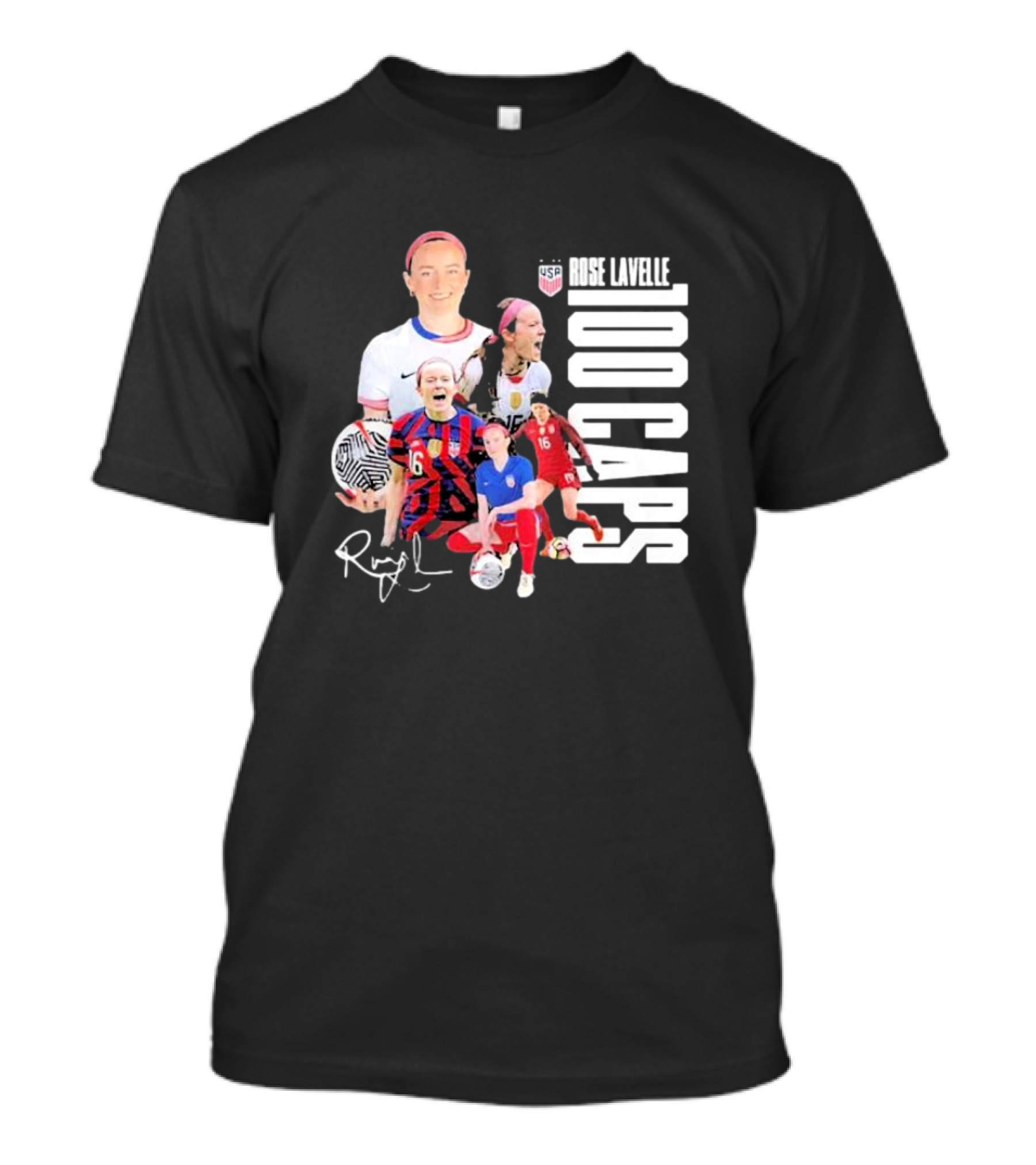 Rose Lavelle USA Soccer Milestone 100 Caps T-Shirt