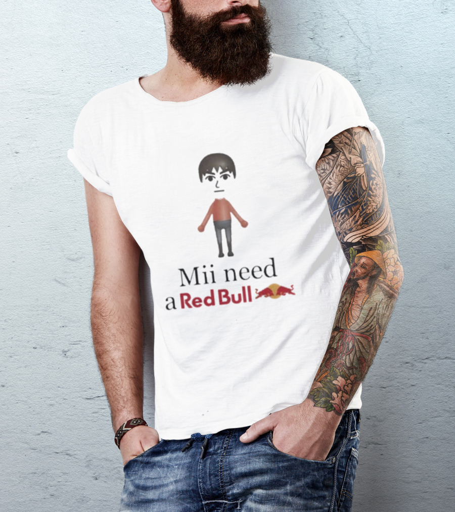 Mii Need A Red Bull Unethicalthreads Gaming Energy T-Shirt