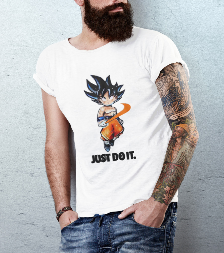 Son Goku Just Do It Dragon Ball Crossover T-Shirt