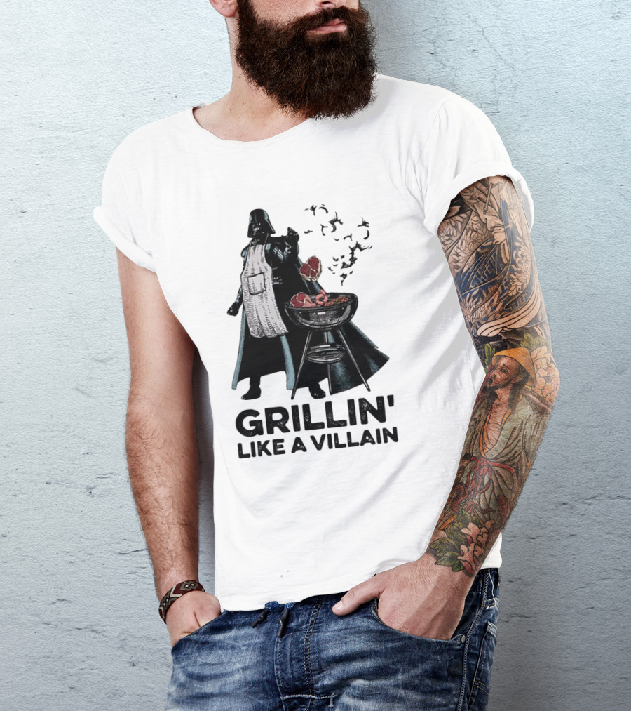 Star Wars Grillin' Like A Villain Darth Vader BBQ Scene T-Shirt