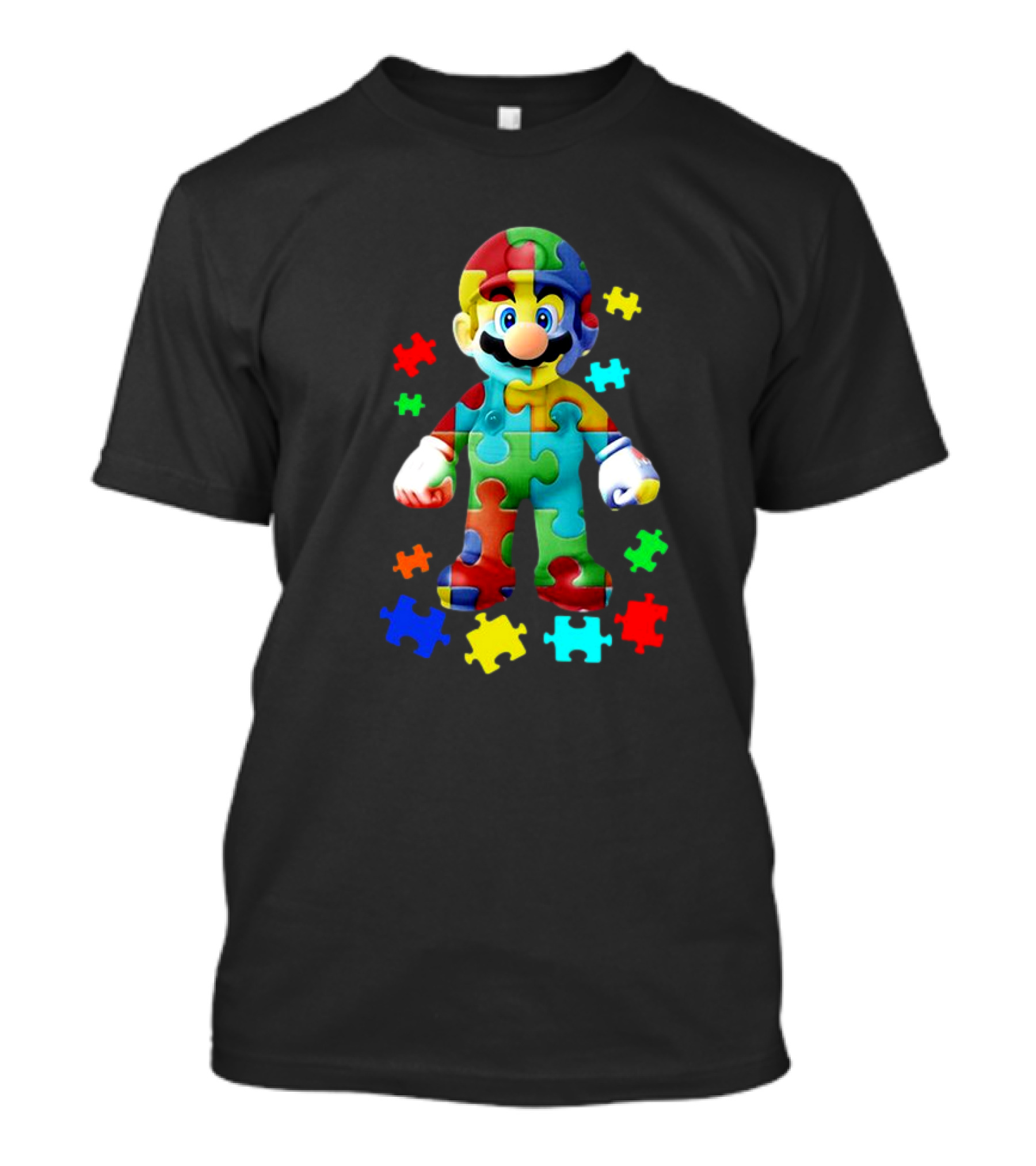 Super Mario Puzzle Autism Awareness T-Shirt