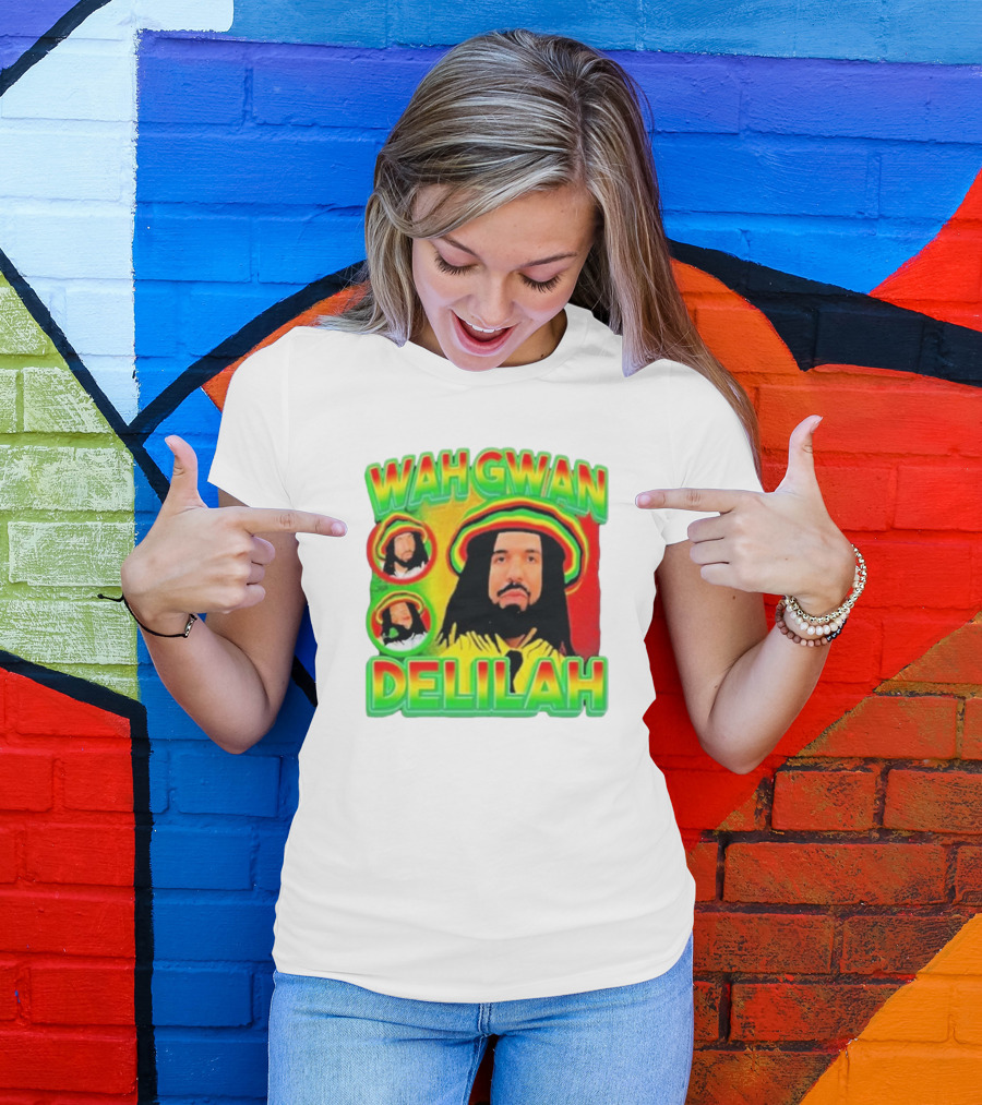 Wah Gwan Delilah Rasta Colors Drake T-Shirt