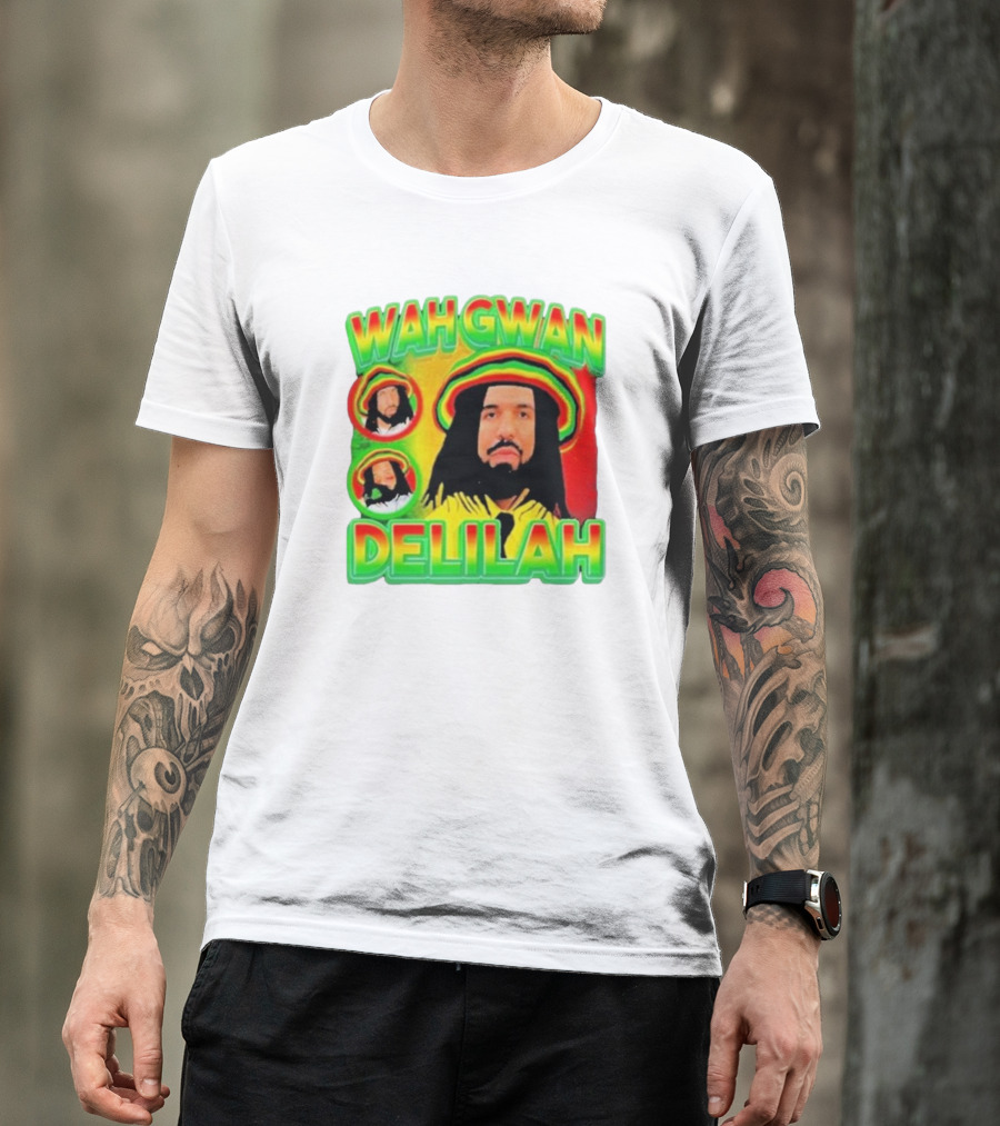 Wah Gwan Delilah Rasta Colors Drake T-Shirt