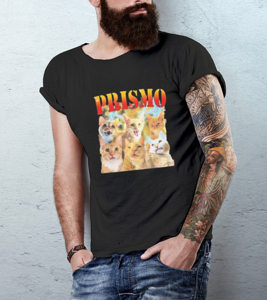 Prismo Cats Colorful Expressions Feline Montage T-Shirt