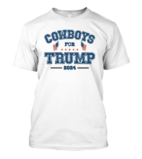 Cowboys For Trump 2024 With Western Hat And Stars T-Shirt