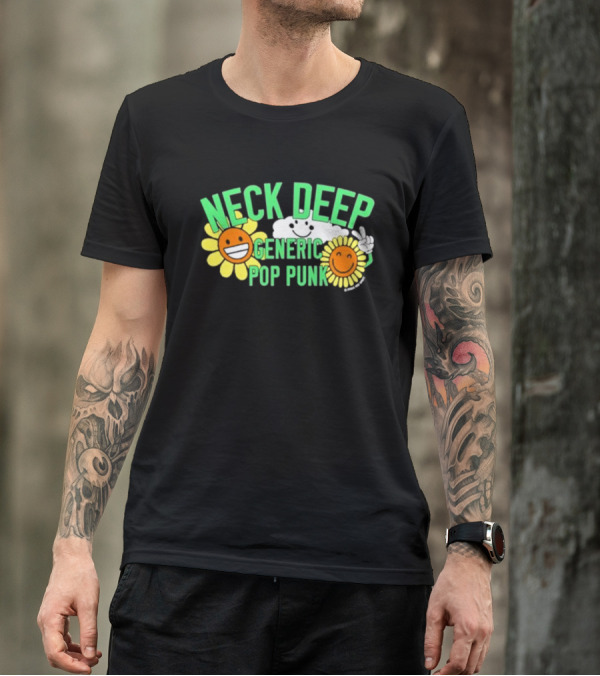 Neck Deep Generic Pop Punk Smile Floral T-Shirt