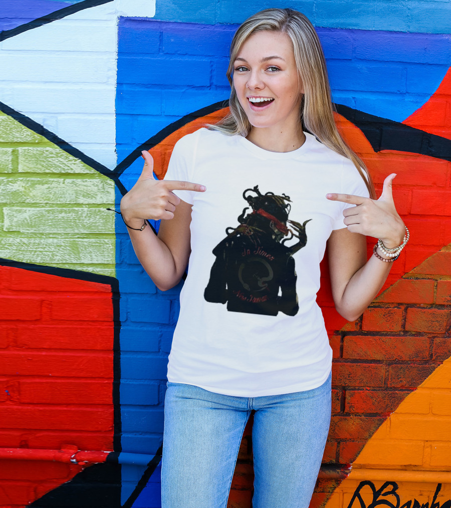 QOTSA In Times New Roman Blindfolded Figure With Entangled Hands T-Shirt