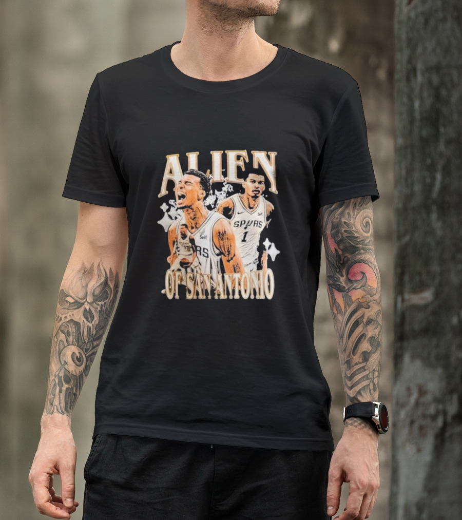 Alien Of San Antonio Spurs Basketball Star T-Shirt