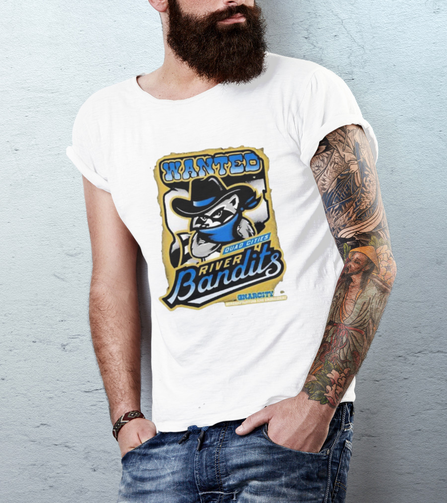 Wanted Quad Cities River Bandits Gnarcity Collectors And Knickleheads T-Shirt