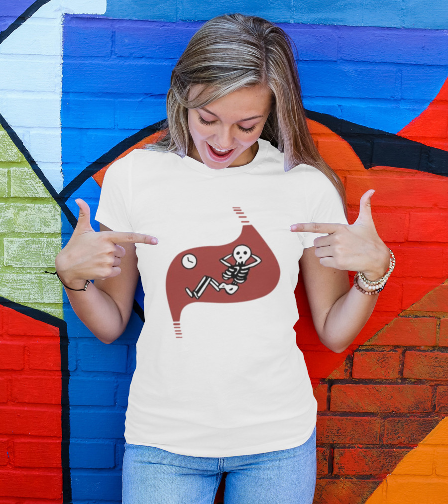 Death Of Dungeon Meshi Falin Skeleton Inside Red Stomach T-Shirt