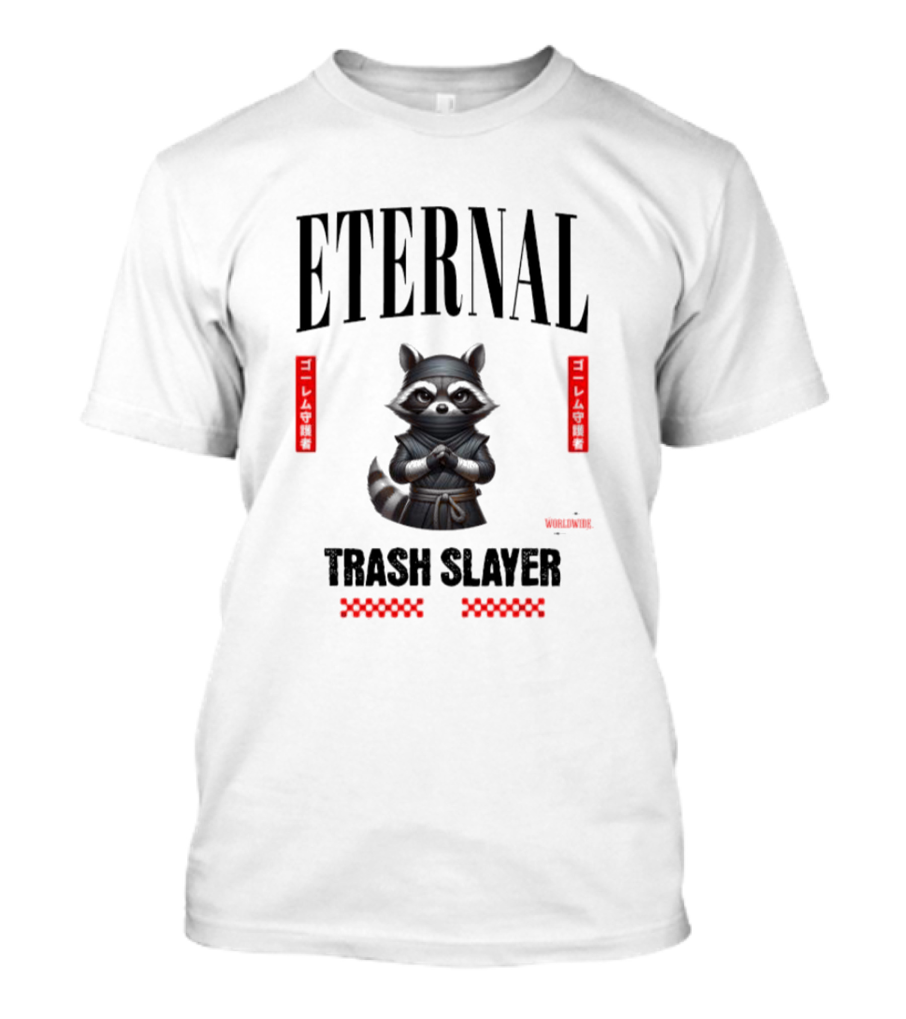 Eternal Trash Slayer Worldwide Raccoon Ninja T-Shirt