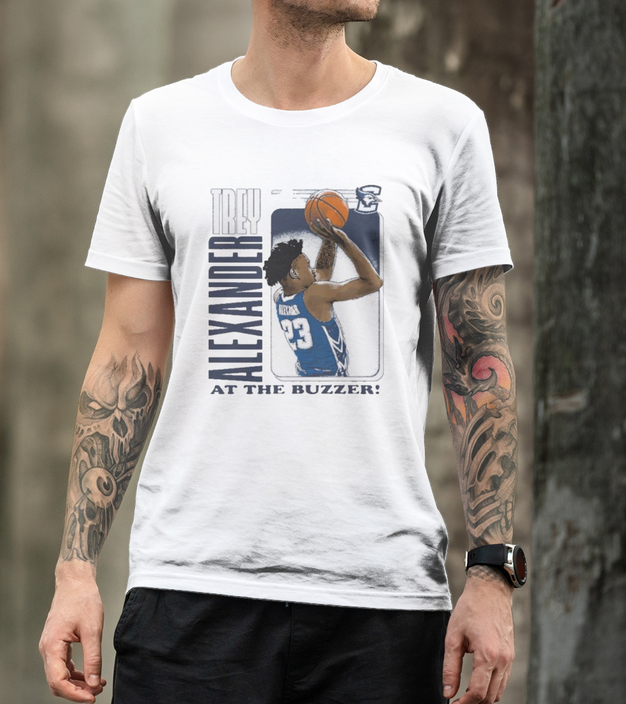 Trey Alexander 23 At The Buzzer Basketball Creighton Bluejays T-Shirt