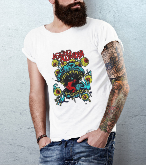 Asking Alexandria Eyeball Monster With Multiple Eyes And Fanged Mouth T-Shirt