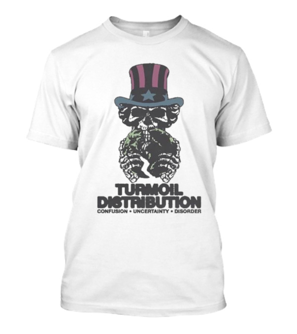 Turmoil Distribution Confusion Uncertainty Disorder Uncle Sam Skull T-Shirt