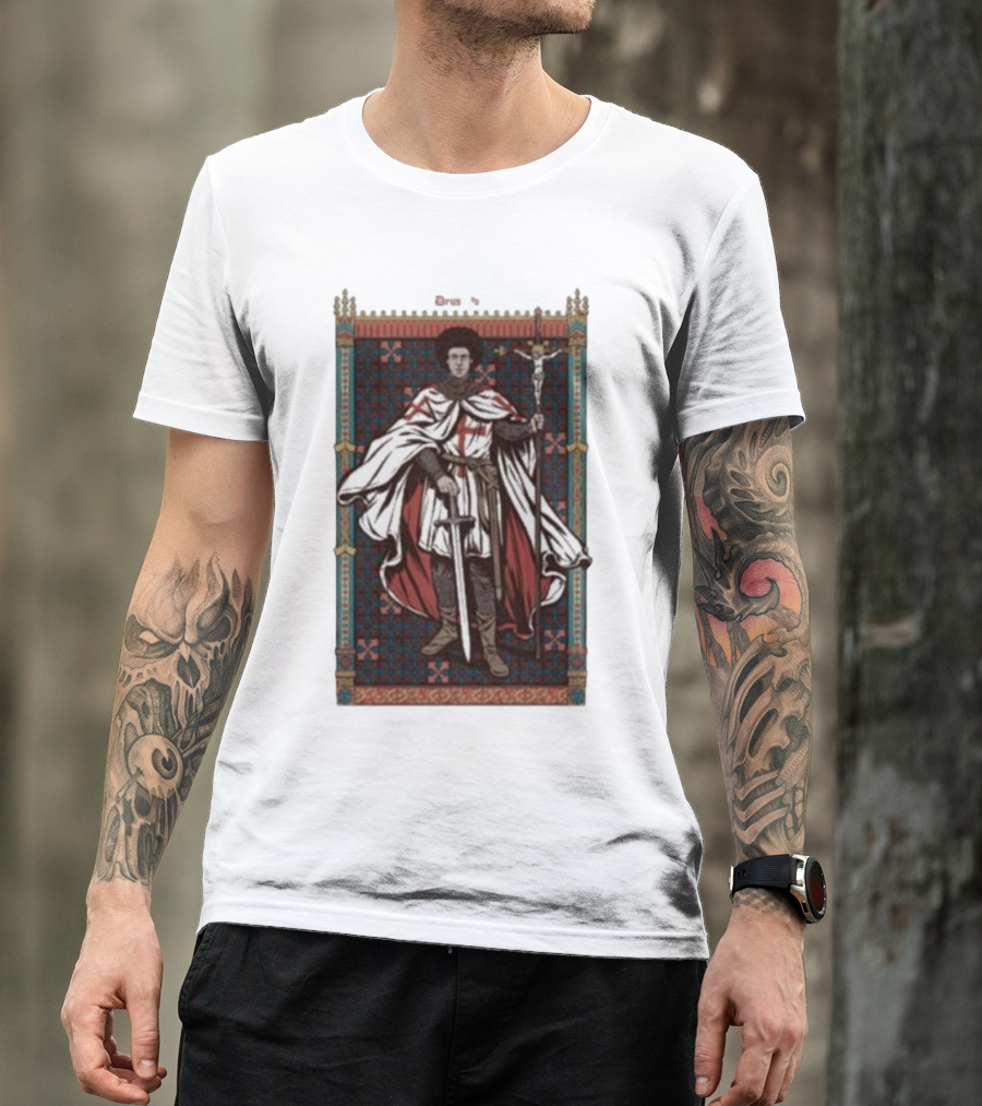 Lotus Eaters Fr Robinson Deus Vult Medieval Knight Tapestry T-Shirt
