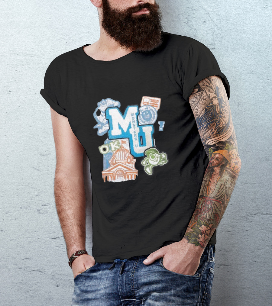 MU Monsters University Disney OK Patch T-Shirt