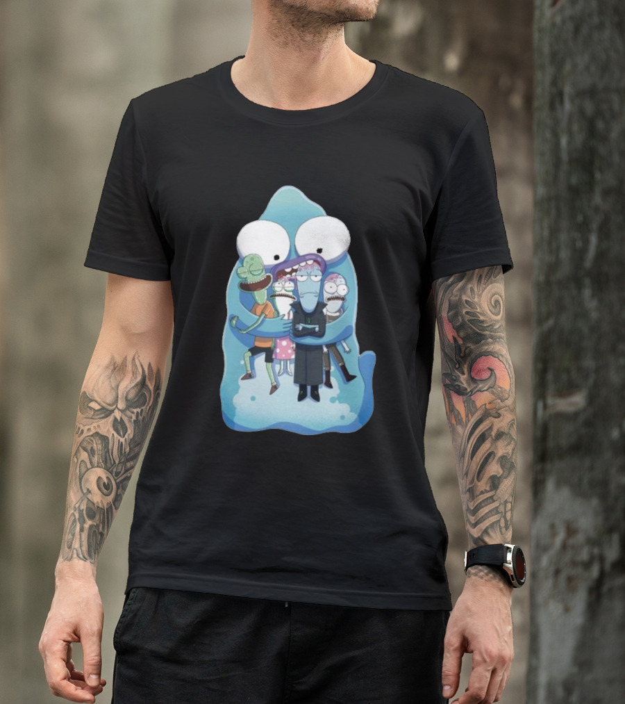Pupa Hug With Solar Opposites Characters T-Shirt