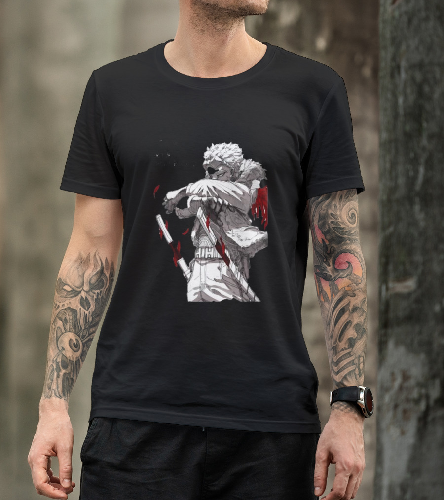 The My Hero Academia Anime Hawks With Swords And Japanese Text T-Shirt
